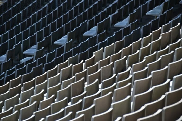 Empty stadium seats, feeling of empty LinkedIn network.